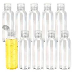 1/3/5Pcs Travel Bottle,Clear Round Shoulder Bottle With Flip Butterfly Lid Travel Bottle Empty Cosmetic Sample Dispenser Container,Empty Clear Plastic - Clear - Multi-size