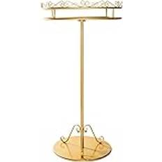Rund klädhängare i guld med 360° rotation för klädbutiker och hem, stor kapacitet och stabilitet, 60 90 cm diameter