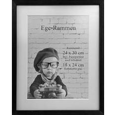 Ege Rammen Sort 24 x 30 - Incl Passepartout til 18x24