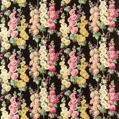 Sanderson Hollyhocks Ebony/Cerise Tyg