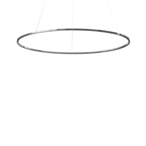 Ellisse Major Pendel Oval Poleret Aluminium/Hvid Uplight 2700k