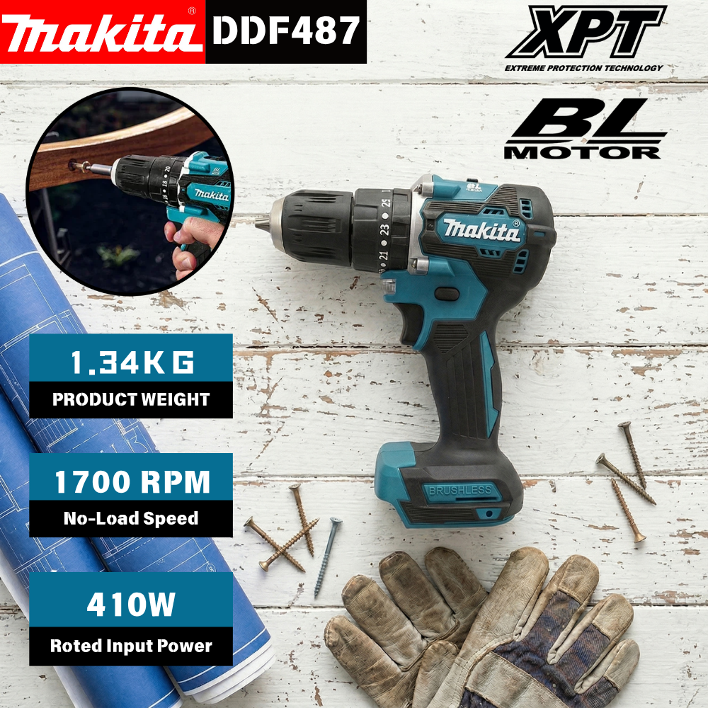 Makita DDF487 18V LXT Compact Brushless Cordless Drill Driver Fits All 18V Makita Lithium Batteries
