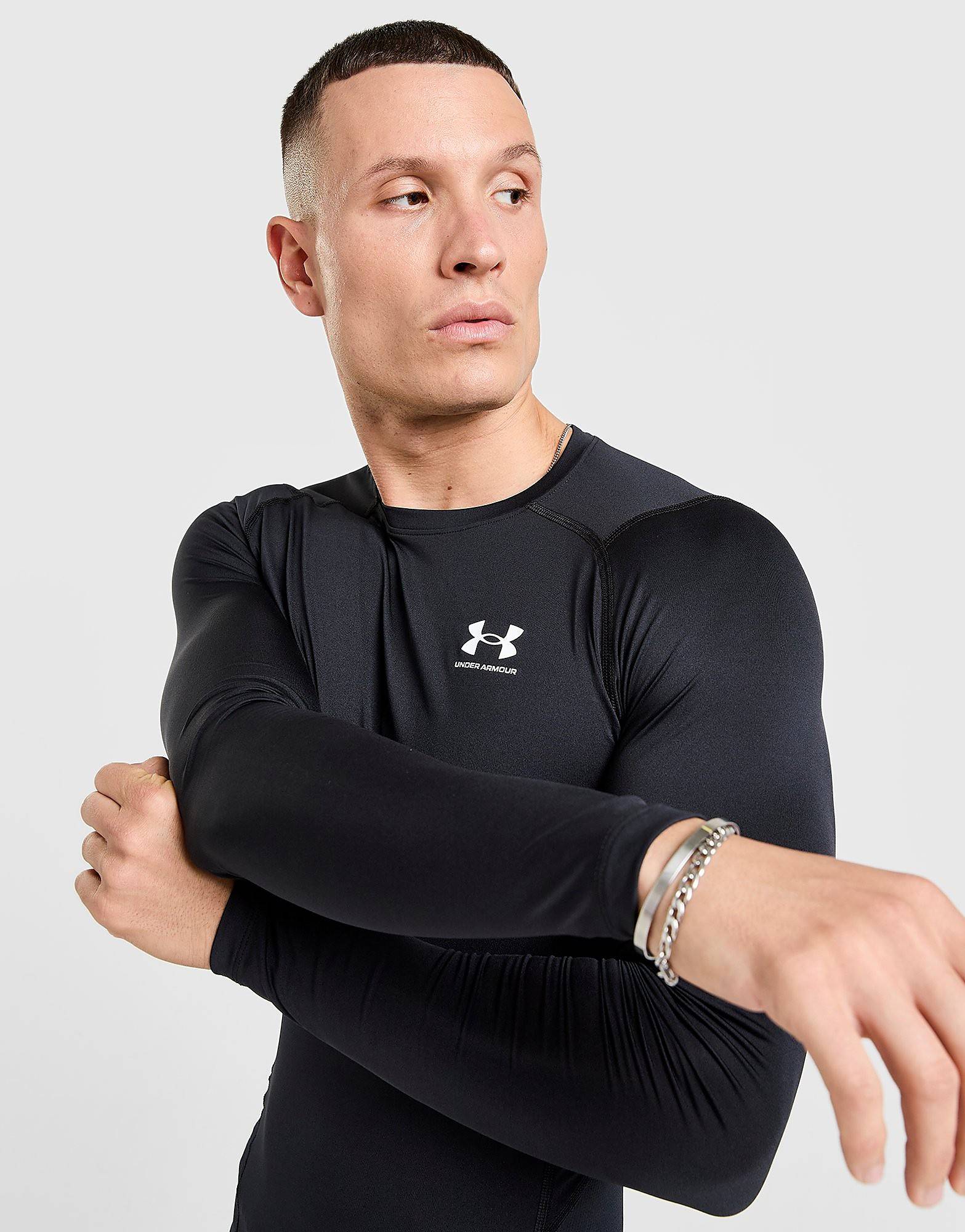Under Armour Men's HeatGear Armour Compression Long Sleeve Tee, svart