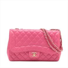 Chanel Vintage, Pre-owned, Dame, Lyserød, ONE SIZE, Uld, Pre-owned Laeder hndtasker