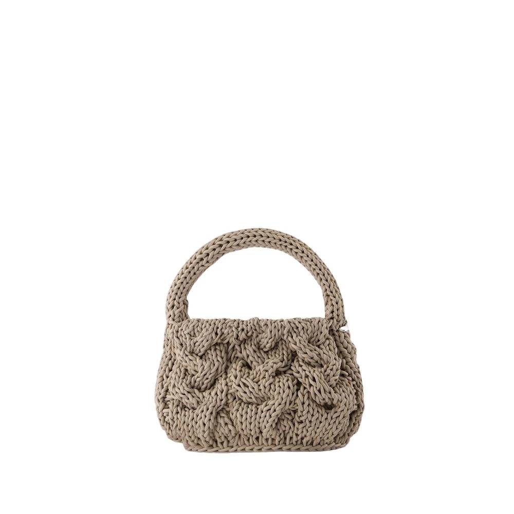 JW Anderson Small Cable Knit Bag - Tasker - Dame - Grå - ONE SIZE - Uld
