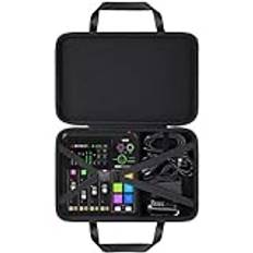 Khanka hårt bärväska kompatibelt med RØDECaster Pro II allt-i-ett-produktion, skyddande förvaring reseskydd för RØDE Caster Pro II, Svart, Duo, Klassisk