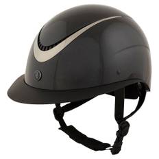 BR Ridhjälm Theta Plus Glossy Bred Solskärm - Svart - 52-54 cm