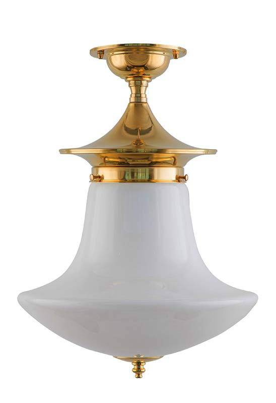 Loftslampe - Dahlberg 100 messing klokkeformet skærm