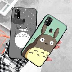 Black Case for Xiaomi Redmi 13C Note 9 iPhone XR 7 8 14 15 11 12 13 X XS Pro Max Samsung A25 S23 S24 FE Ultra Plus Totoro Xiaomi Poco X4 Pro 5G mörk marinblå