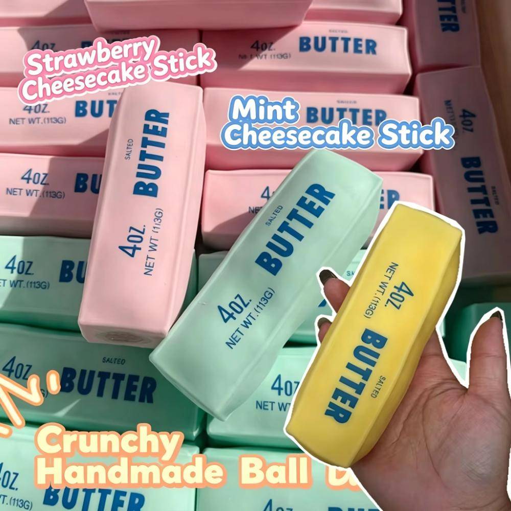 Kreativ Smörpaket Squishy Fidget-leksak ASMR Byggkloss Fyllning Studsande Klämleksak Vuxen Sensorisk Stresslindring Fidget-leksak