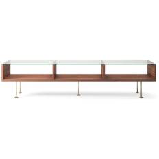 Decotique Vogue Sofabord 45x165 Cm / Messing - Sofabord Glas Valnød - 389001-189665-189666