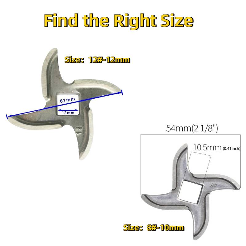 12#,8# Meat Grinder Blade Universal 1pcs, Meat Grinder Blades Replacement Parts, Stainless Steel Knife Cutter Accessories