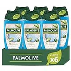 Palmolive Wellness Aroma Sensations Massage duschgel med havssalt och aloextrakt med mild formel och 100% naturlig eterisk olja, 6 x 250 ml