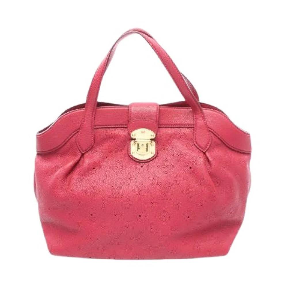 Louis Vuitton Vintage Pre-owned Saurus PM Monogram Mahina Håndtaske - Vintage - Dame - Lyserød - ONE SIZE - Læder