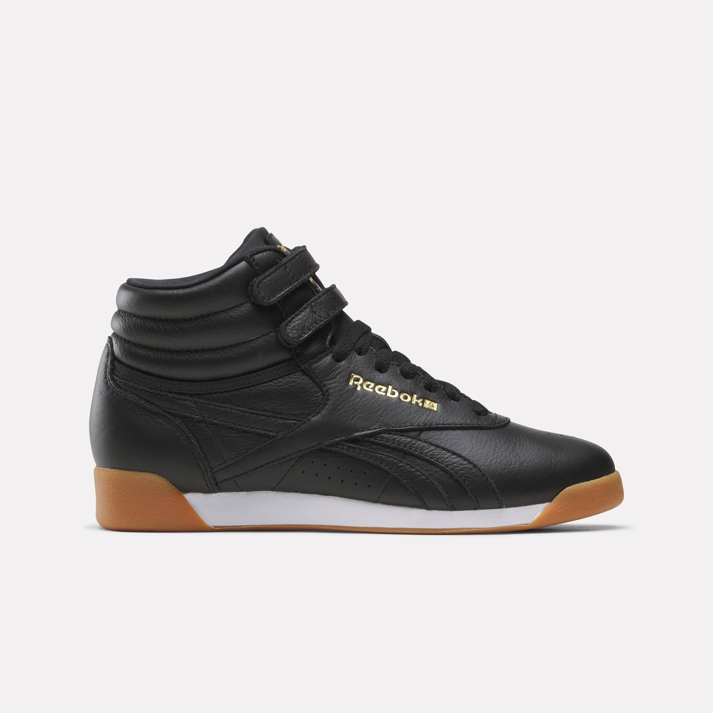 Reebok - Freestyle Hi Women's Trainers, BLACK/GOLD/GUM, Size: 44