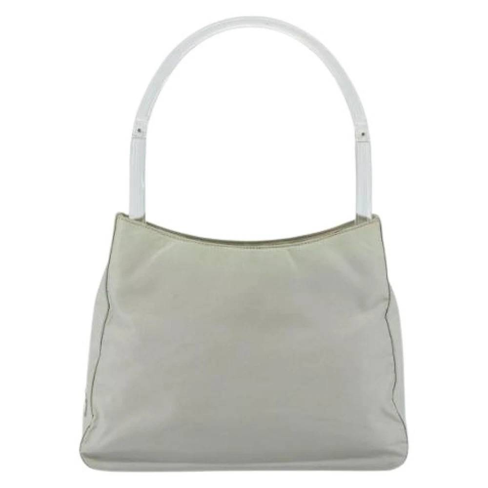 Prada Vintage Pre-owned Resin handle skuldertaske - Vintage - Dame - Hvid - ONE SIZE - Uld