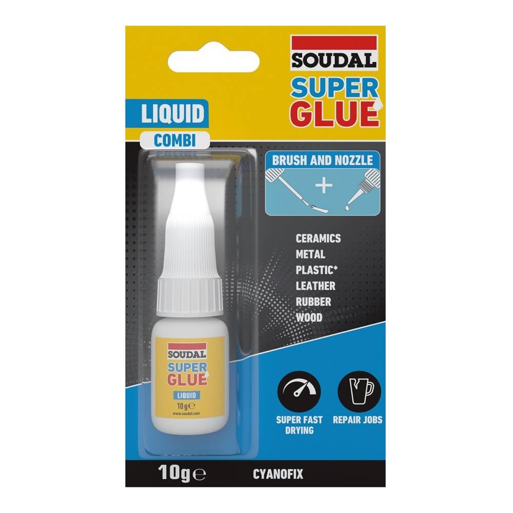 SOUDAL Superlim flytande Transparent 10g