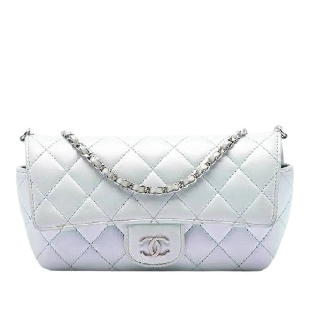 Chanel Vintage Pre-owned Quilted Crossbody Bag - Vintage - Dame - Blå - ONE SIZE - Uld