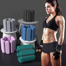 1 par handleds- och fotledsvikter, lämpliga för löpning, fitness, yoga, simning - hållbara, vattentäta, bekväma - justerbara träningsvikter för handle - Multifärgad (Blå 2 lbs,Grön 2 lbs,Grå 2 lbs,svart 2 pund,Rosa 2 pund)