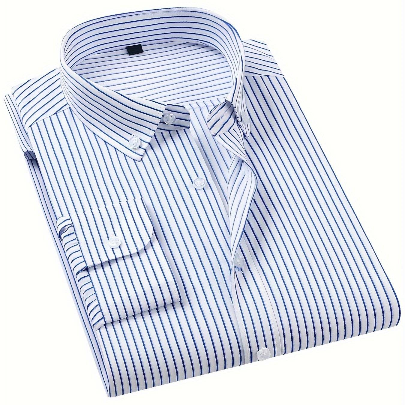 New Long Sleeve Striped Shirt, Business Casual, Father's Day
