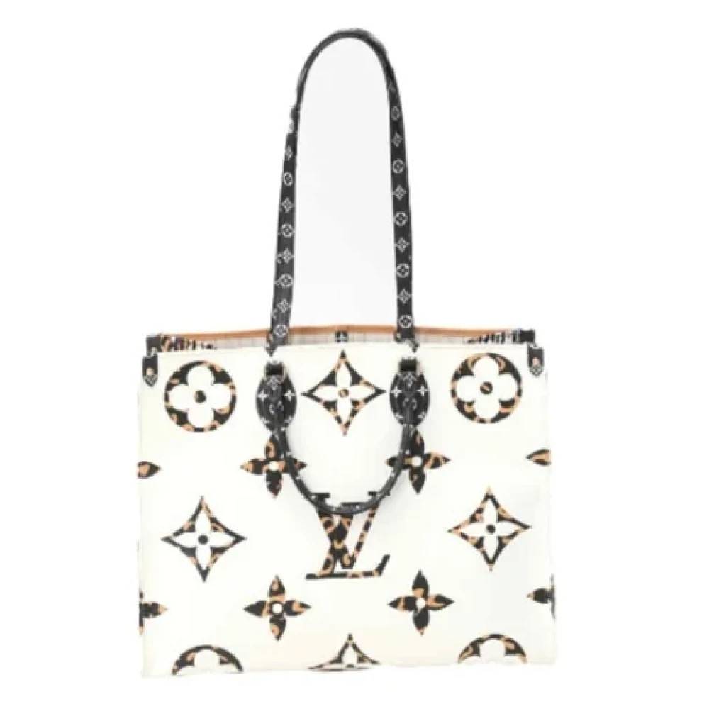 Louis Vuitton Vintage Pre-owned Stof louis-vuitton-tasker - Vintage - Dame - Hvid - ONE SIZE - Tyl