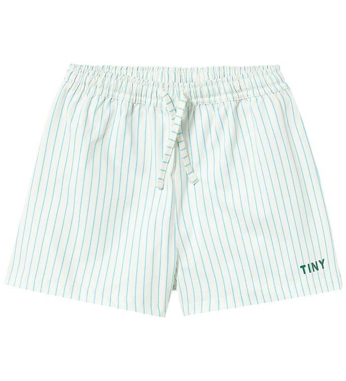 Tiny Cottons Badeshorts - Fine Stripes - Light Cyan - Tiny Cottons - 6 år (116) - Badetøj