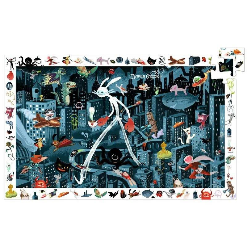 Djeco observation puzzle night city, 200 pcs
