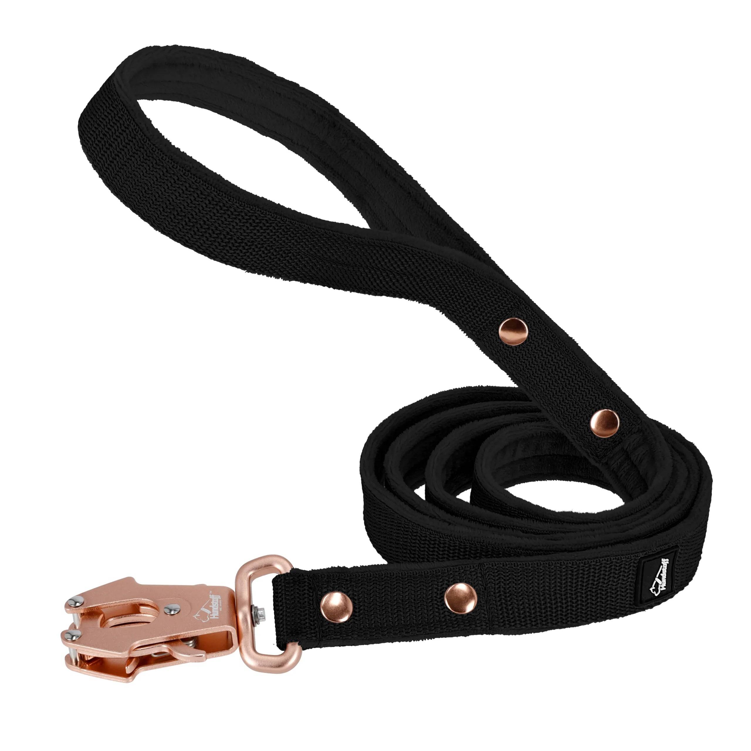 Walk Leash Rose Edition Svart - Säkert nylonkoppel i olika längder - Default Title