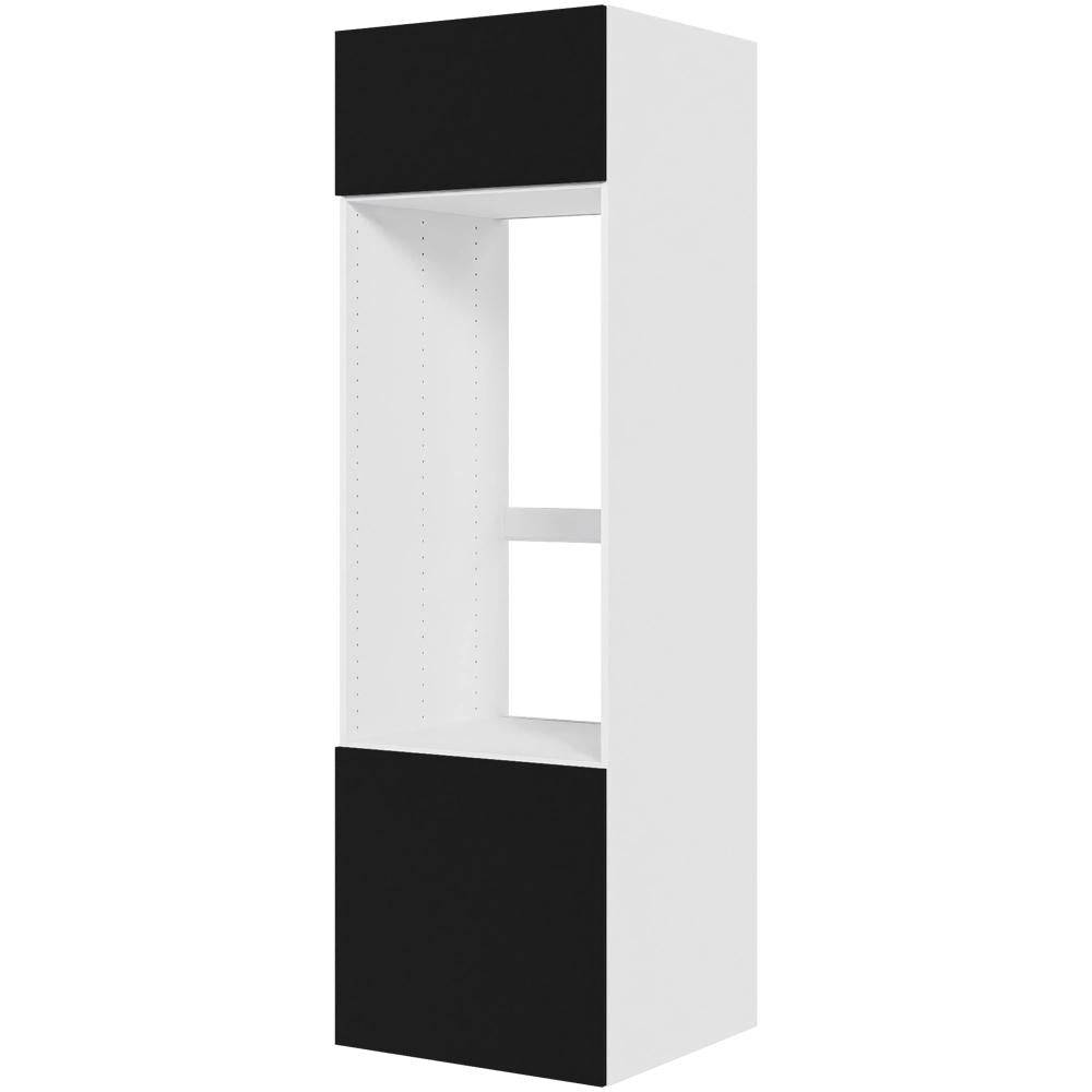 Multi-Living Køkken indbygningsskab i Cibo Nero 127 til ovn H: 195,2 cm D: 60,0 cm - Toplåger & hyldeskab - Bredde: 60 cm