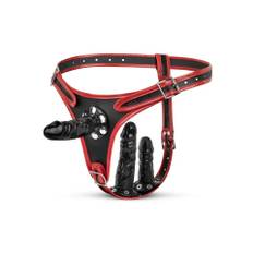 Triple Dildo Strap-On Harness