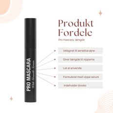 Lantz Copenhagen Pro Mascara med vippeserum   Længde Black