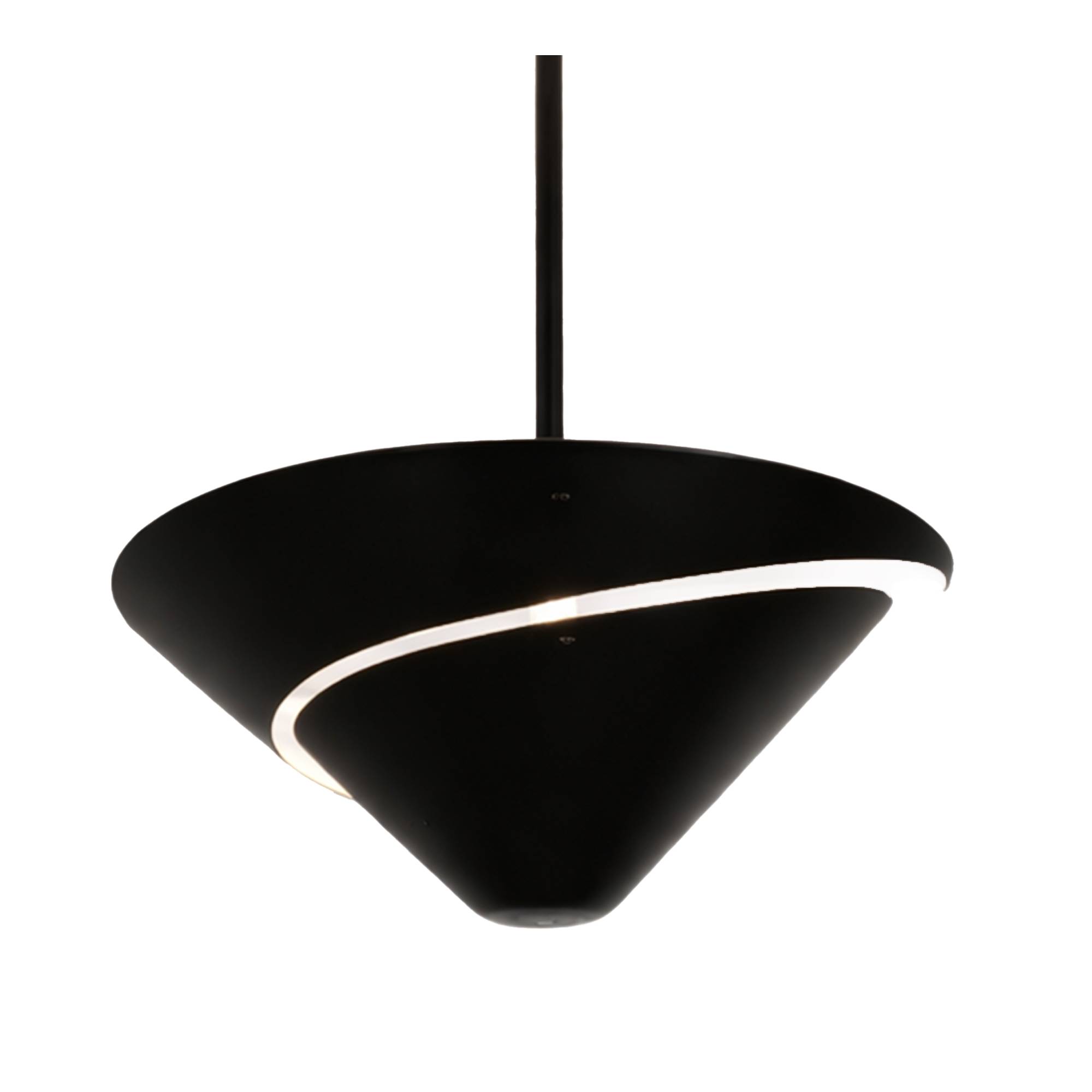 Serge Mouille - Plafonnier Escargot Ø60 cm –Small Escargot Ceiling Lamp - Plafonder - Serge Mouille - Guld,Sort - Metal