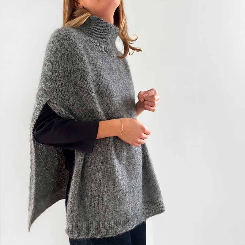 Strikkekit Darcy Cape fra Le knit i Sunday og Tynd Silk Mohair - 3XL: 14 nøgler garn (7+7)