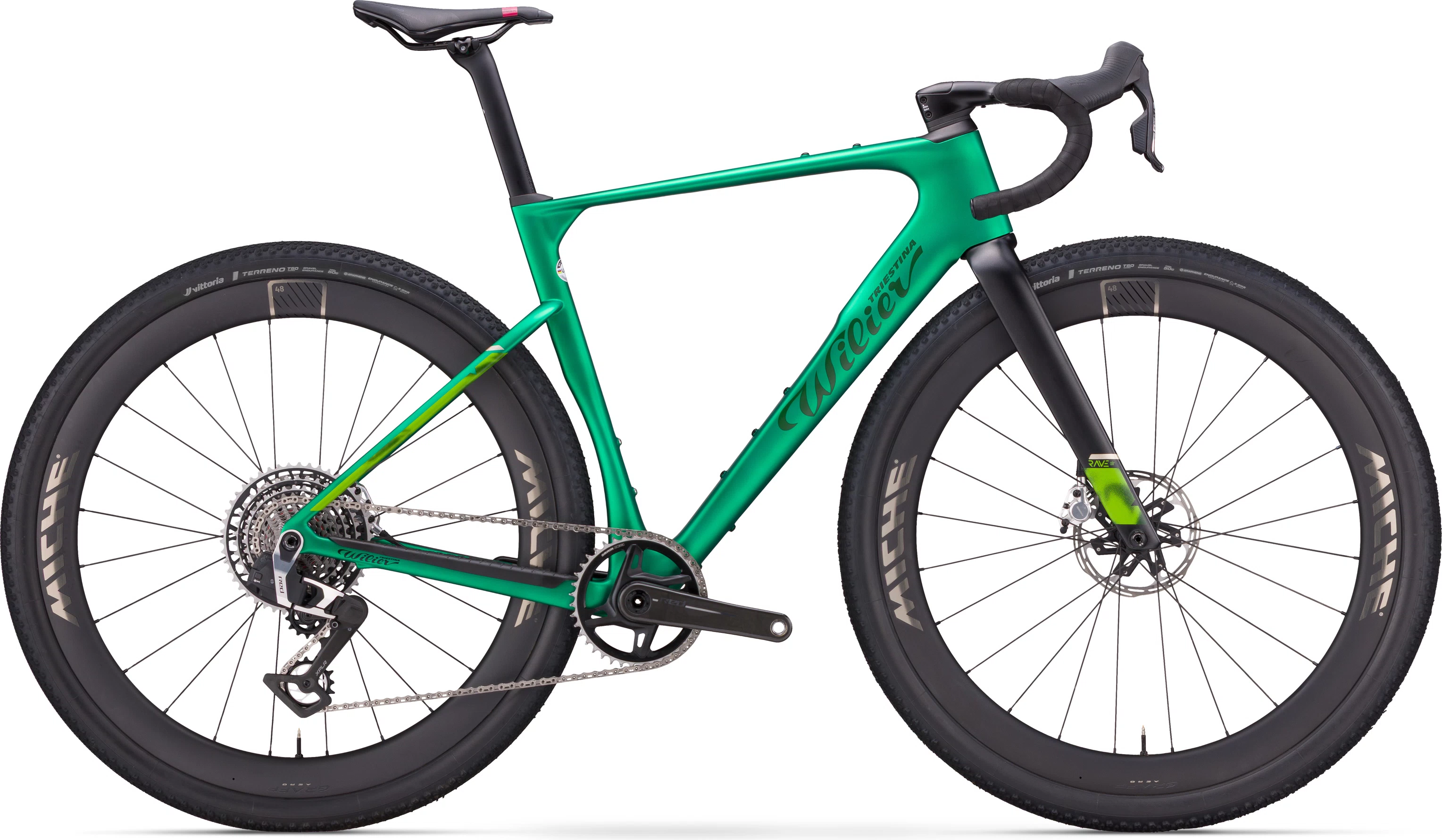 Wilier Rave SLR ID2 2026 - SRAM Force XPLR - Miche - 179 / xs / green matt