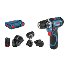 Bosch GSR 12V-15 FC Professional Akku-Bohrschrauber, 2x2,0 Ah, Zubehör-Set, L-Boxx (06019F6000)