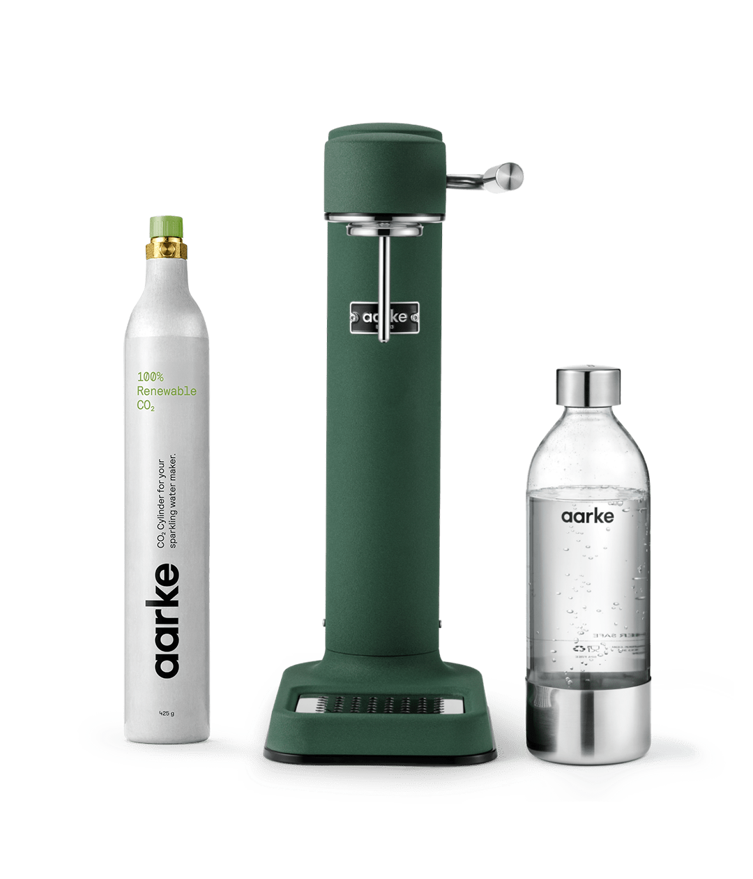 Aarke Carbonator 3 Heritage Green Startkit - Kolsyremaskin