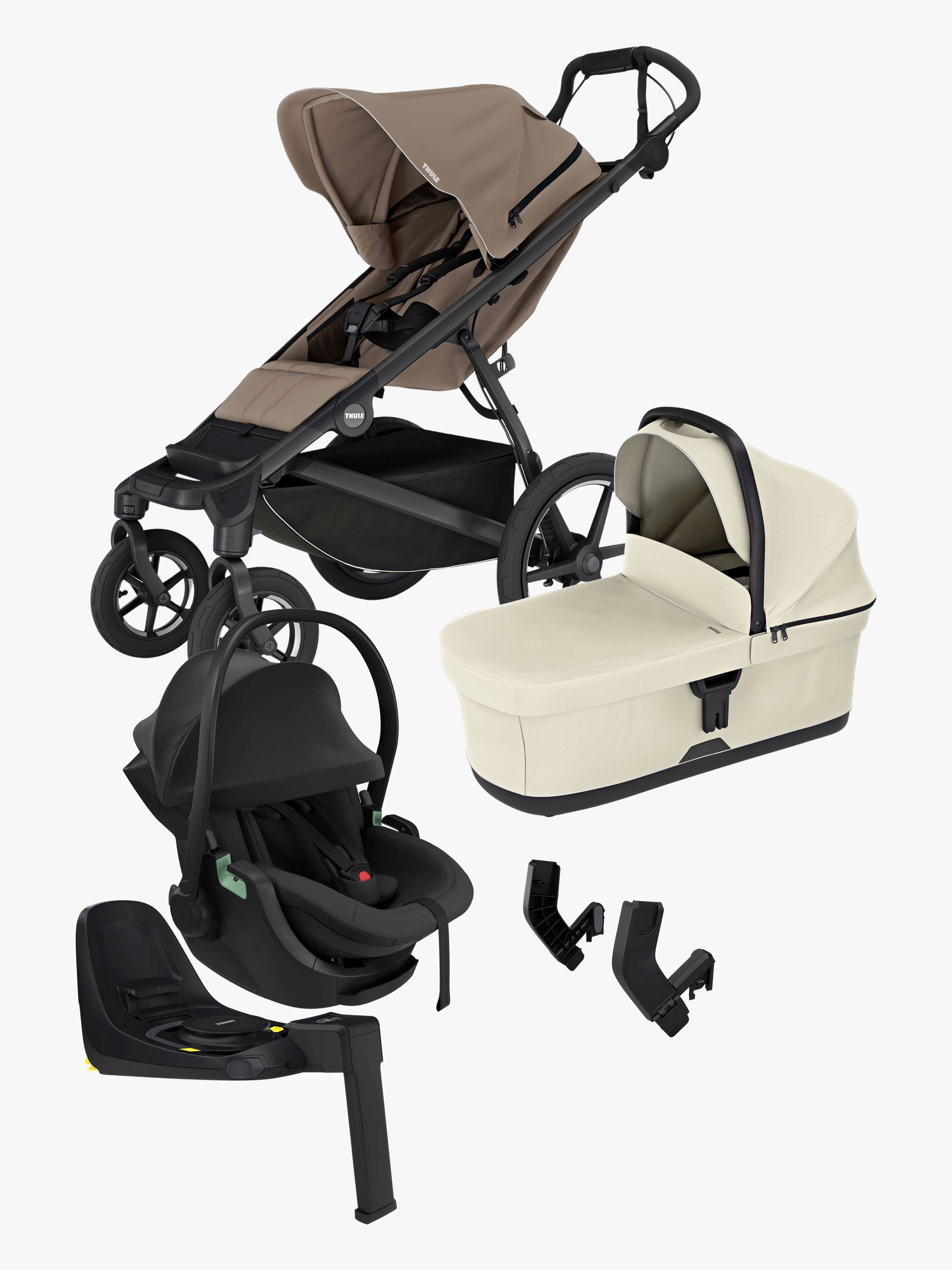 Thule Urban Glide 4 Duovagn inkl. Babyskydd och Bas, Tinted Taupe