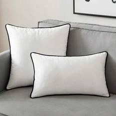 1 st. Vit Enkel Sammet Örngott Med För Dekorativ Prydnadskudde & Nackstöd , Bekvämt Material , Modern Soffa Hem Dekoration , Lämplig För Familj Sovrum - Vitt (40*40,45*45,60*60,30*50,50*50,55*55,35*35)