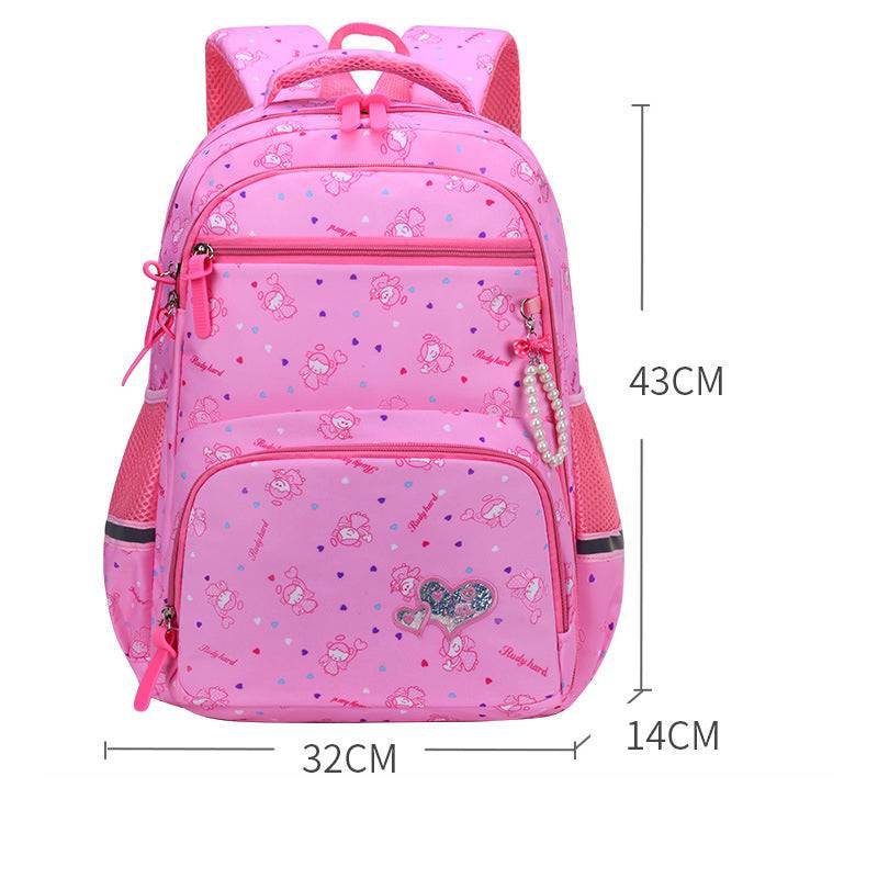 Fashion Cartoon Cute Princess Style Children Backpack - Pink / L
