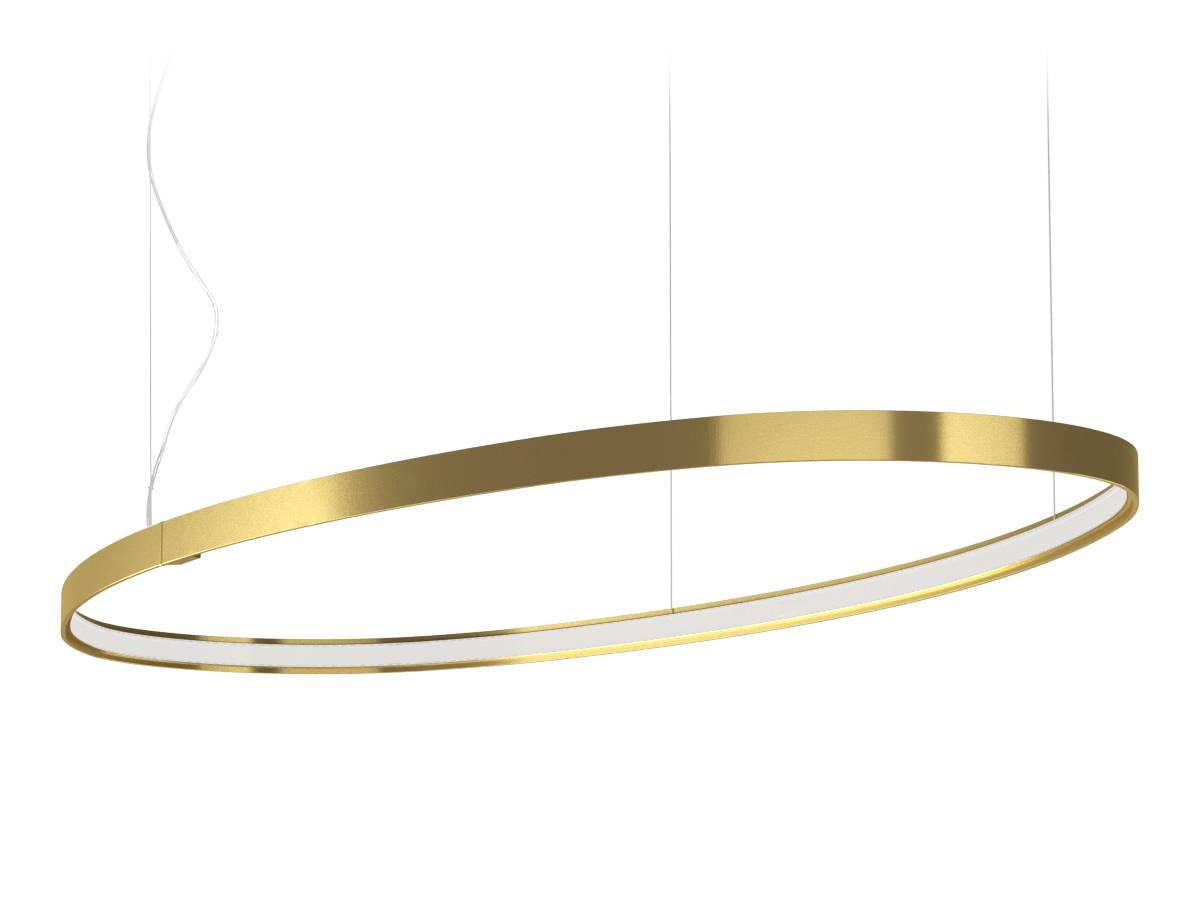 Panzeri ZERO Elipse messing 130 x 59 cm 3.000 Kelvin (Mindre varm hvid farve)