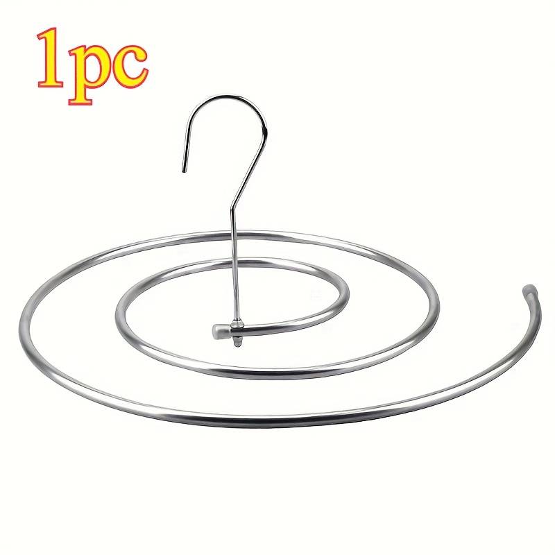 TEMU 1pc Spiral Clothes Drying Rack, Stainless Steel Round Rotating Bed Sheet Hanger For Balcony - Multi-functional Laundry Organizer, Drying Racks