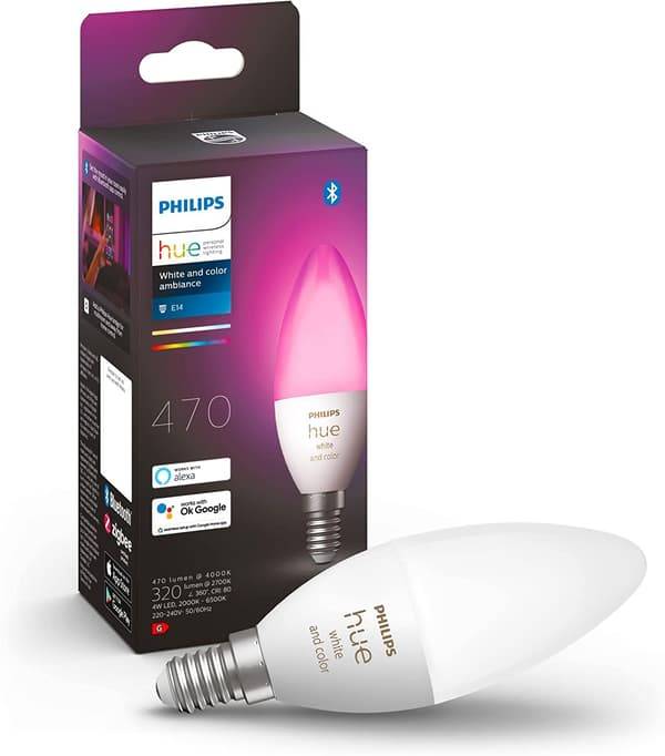 Philips Hue LED-pære E14 4W 320lm 2000-6500K 1 stk.