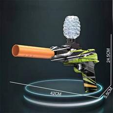 X-Large Size Automatisk Gel Ball Blaster, Höghastighets Electric Splash Ball Launcher, High Speed Electric Burst Glow Toy Gun - Graffiti Färgstarkt ut - Flerfärgad (graffiti röd,graffiti orange,graffiti orkidé,graffiti grön,Röd och grön kombination)