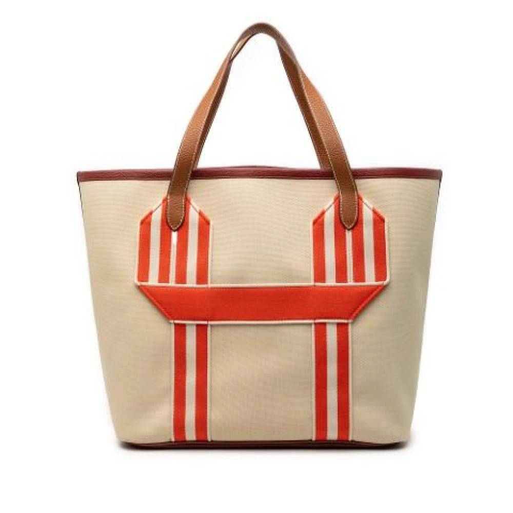 Hermès Vintage Pre-owned Pursangle Tote - Vintage - Dame - Beige - ONE SIZE - Læder