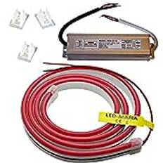 12 V/230 V (strömförsörjning) LED-remsa ljus underbänksbelysning bastubelysning bastulampa (varm vit, 2 m – 24,95 €/m)