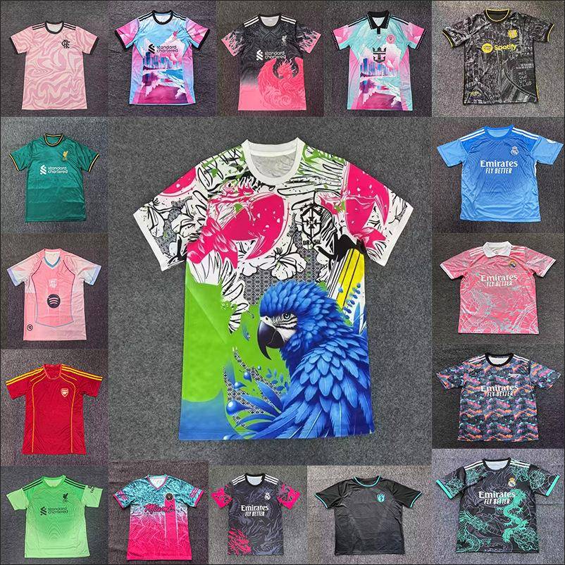 Brasilien Miami Barcelona tröja Chelsea Real Madrid Arsenal Special Edition Fan Edition tröja Fotbollströja cm pink