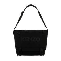 Kenzo, Taske, Dame, Sort, ONE SIZE, Uld, Stilfuld Messenger Taske