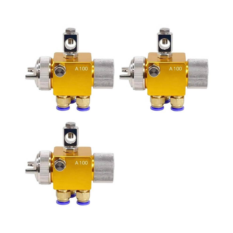 3X Automatic Paint Spray-Gun Sprayer A-100 Painting Pneumatic Tools for Wave-Soldering Plastic Vacuum 1.3mm