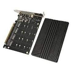 Quad PCIe 4.0 Till NVME-kort, High Speed ​​​​Quad M.2 NVME Till PCIe 32Gbps-adapter för Expansion