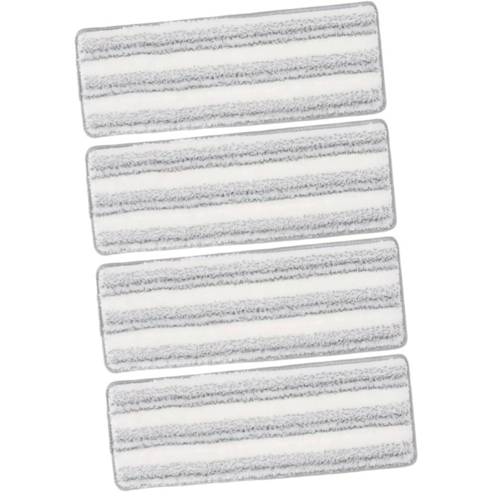 4 st randiga återanvändbara mopphuvuden för trägolv, självhäftande baksida, våt- och torrmopp, refilldynor av mikrofiber